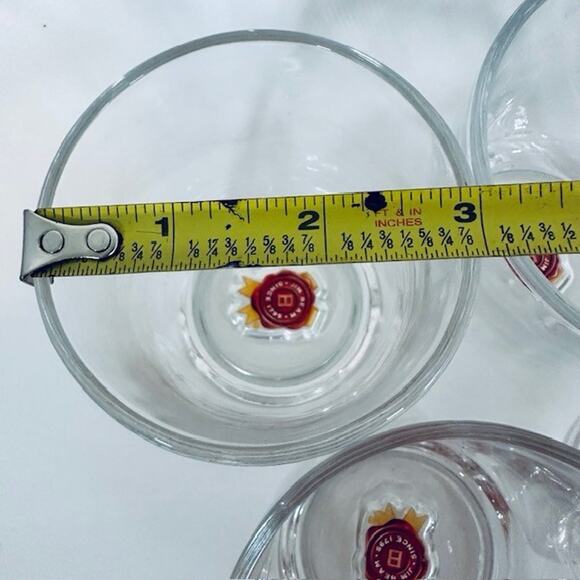 Jim Beam Whiskey Lowball Glass Set of 5 Red Label on Base Barware Cocktail EUC - Picture 6 of 10